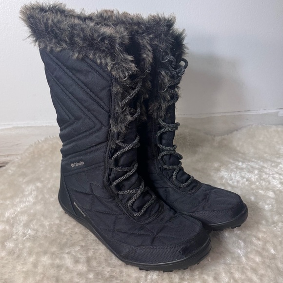 Columbia Minx Mid 3 Waterproof Omni grip black Snow Winter Boot Women's Shoe 8 - Picture 2 of 15
